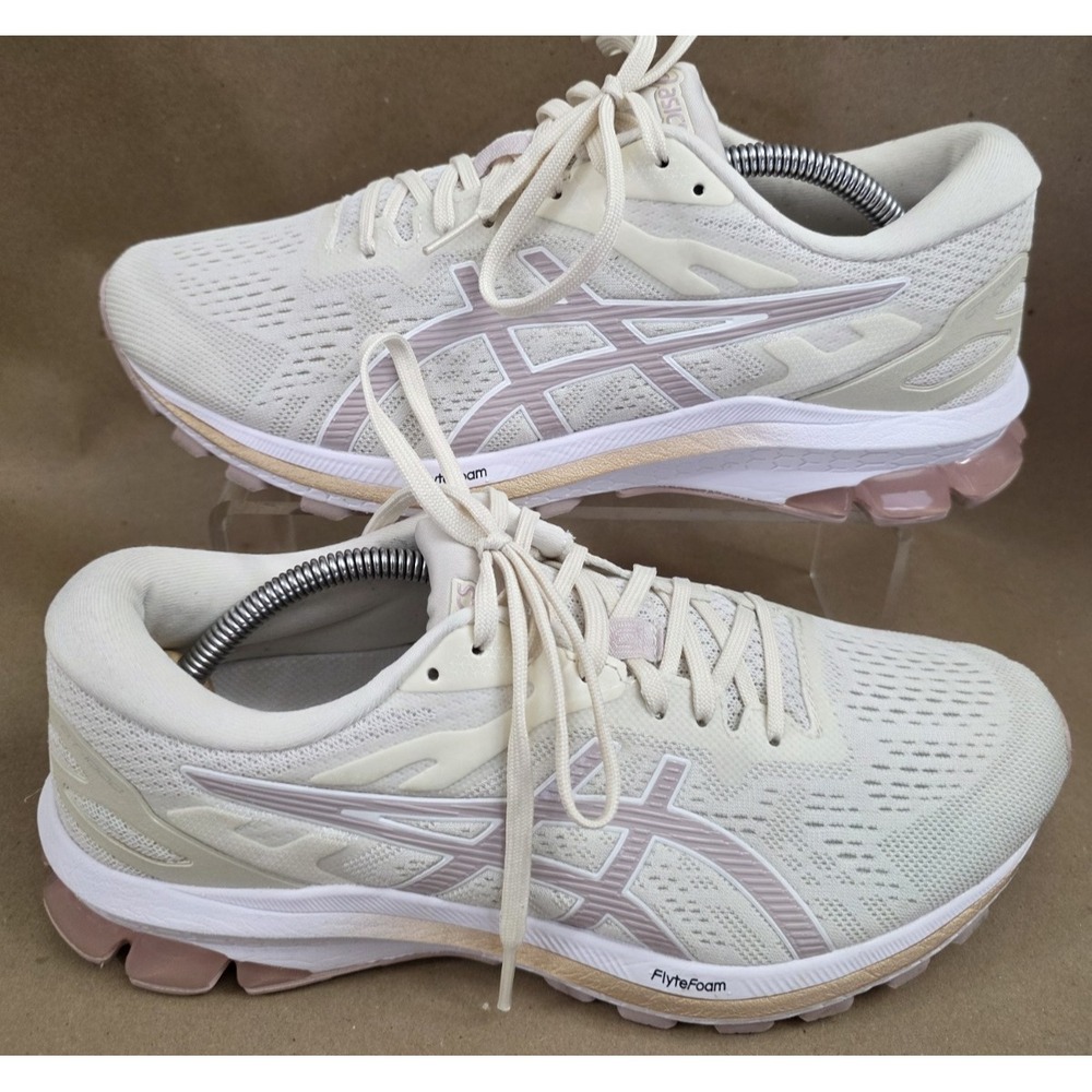 ASICS (Sz 9.5) Women's GT-1000 10 Running Shoes Cream/Watershed Rose 1012B268